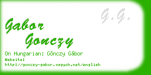 gabor gonczy business card
